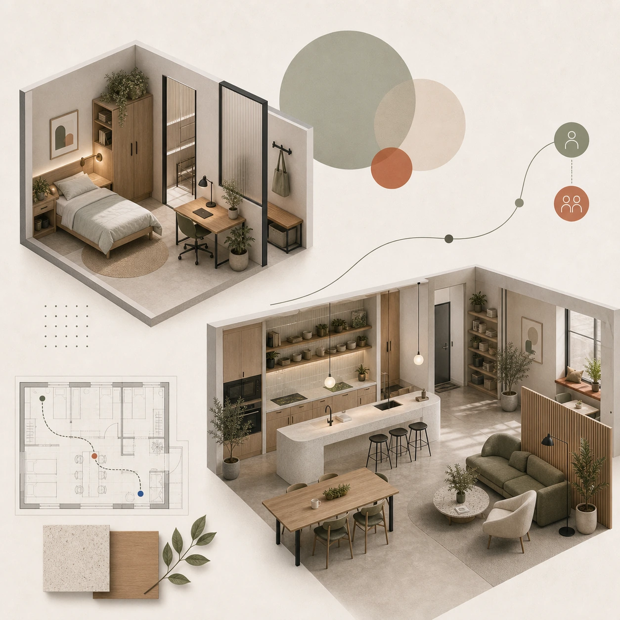 Co-living-design i Sverige: hur du skapar ett boende folk faktiskt väljer framför en vanlig lägenhet