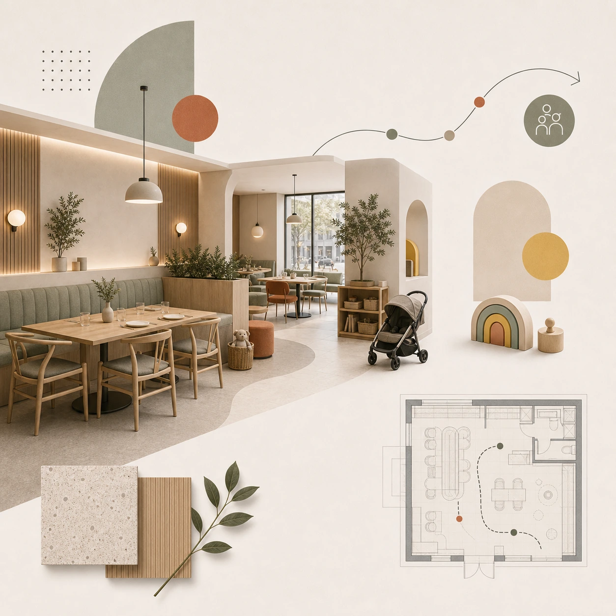 Inredning för barnfamiljer och familjerestauranger: design som funkar för alla vid bordet