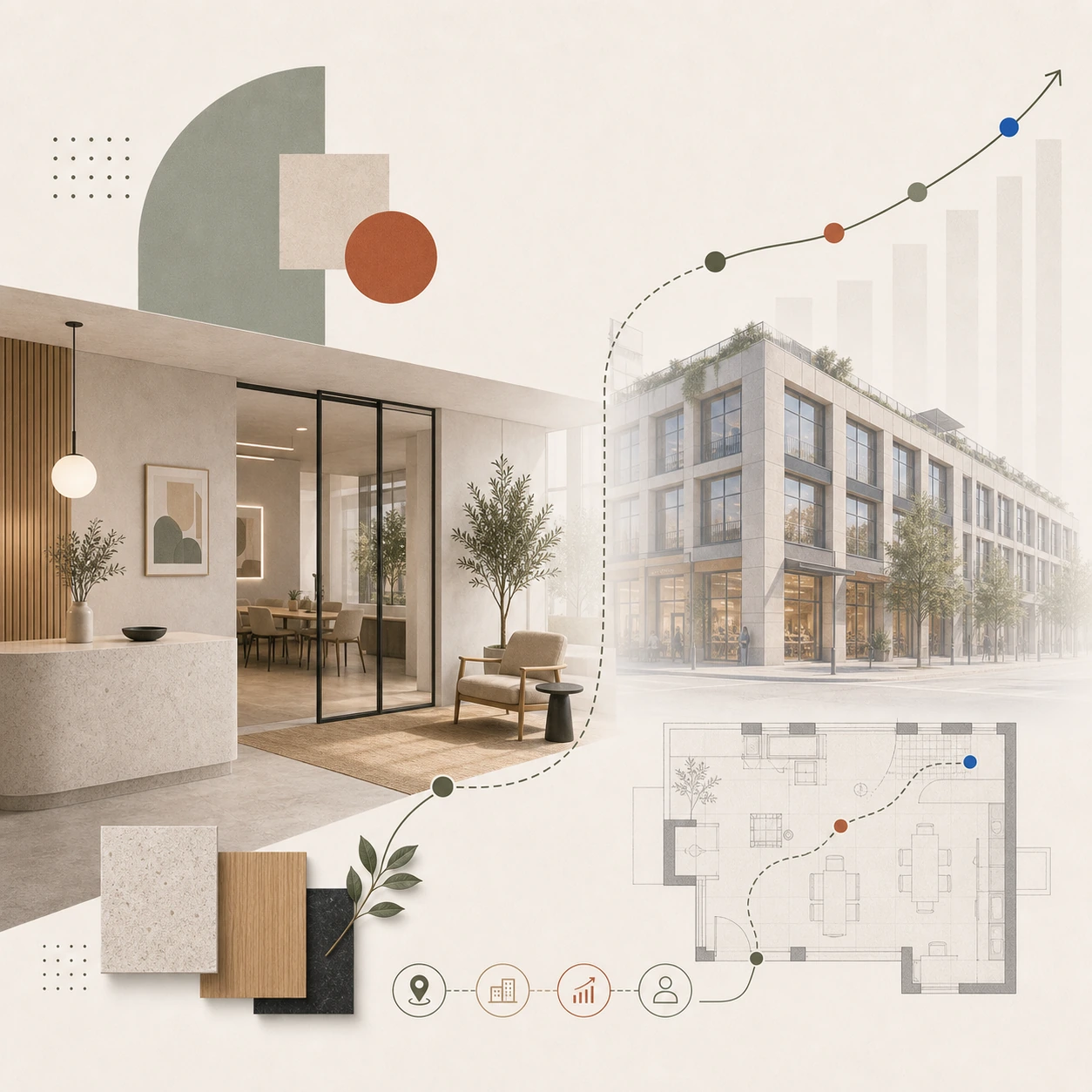 Inredning inför försäljning av kommersiell fastighet: design och tillgångsvärde