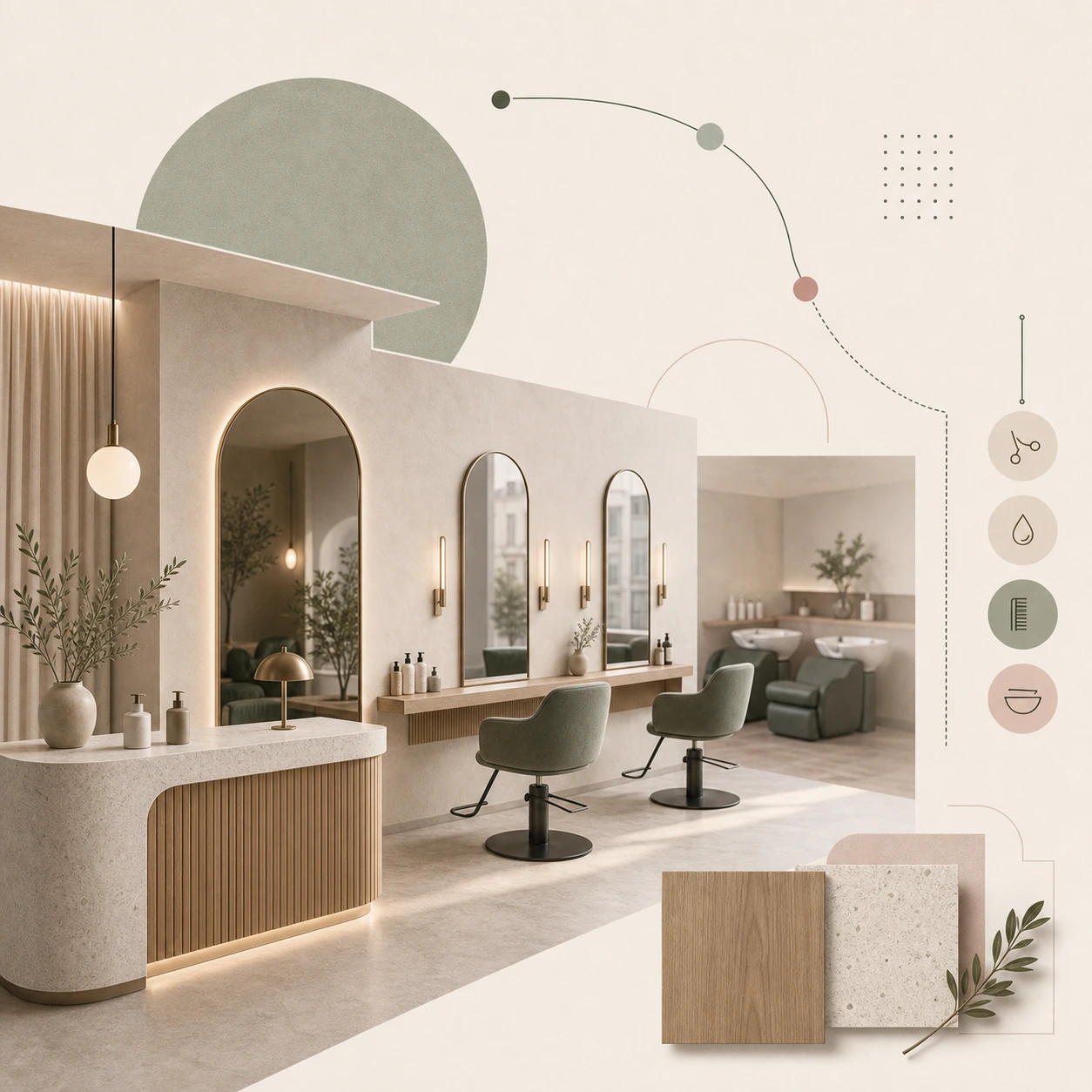 Salongsinredning i Stockholm: frisör, beauty och premiumkundens första intryck