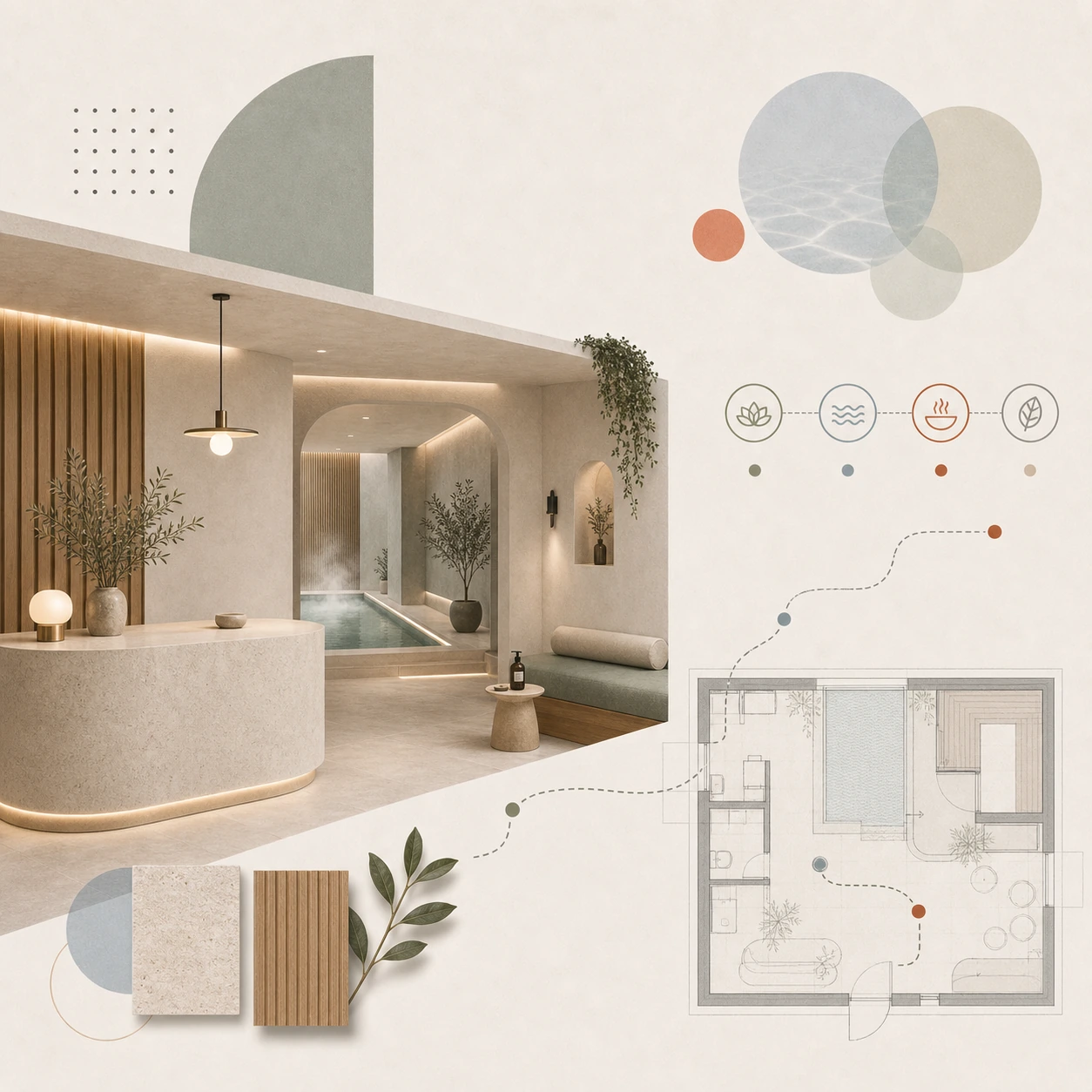 Spa- och wellnessinredning: hur design skapar den upplevelse gäster betalar för