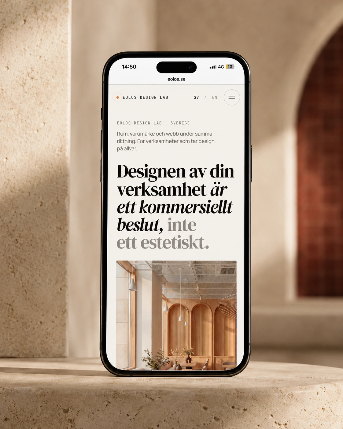 EOLOS Sverige på mindre skärmar