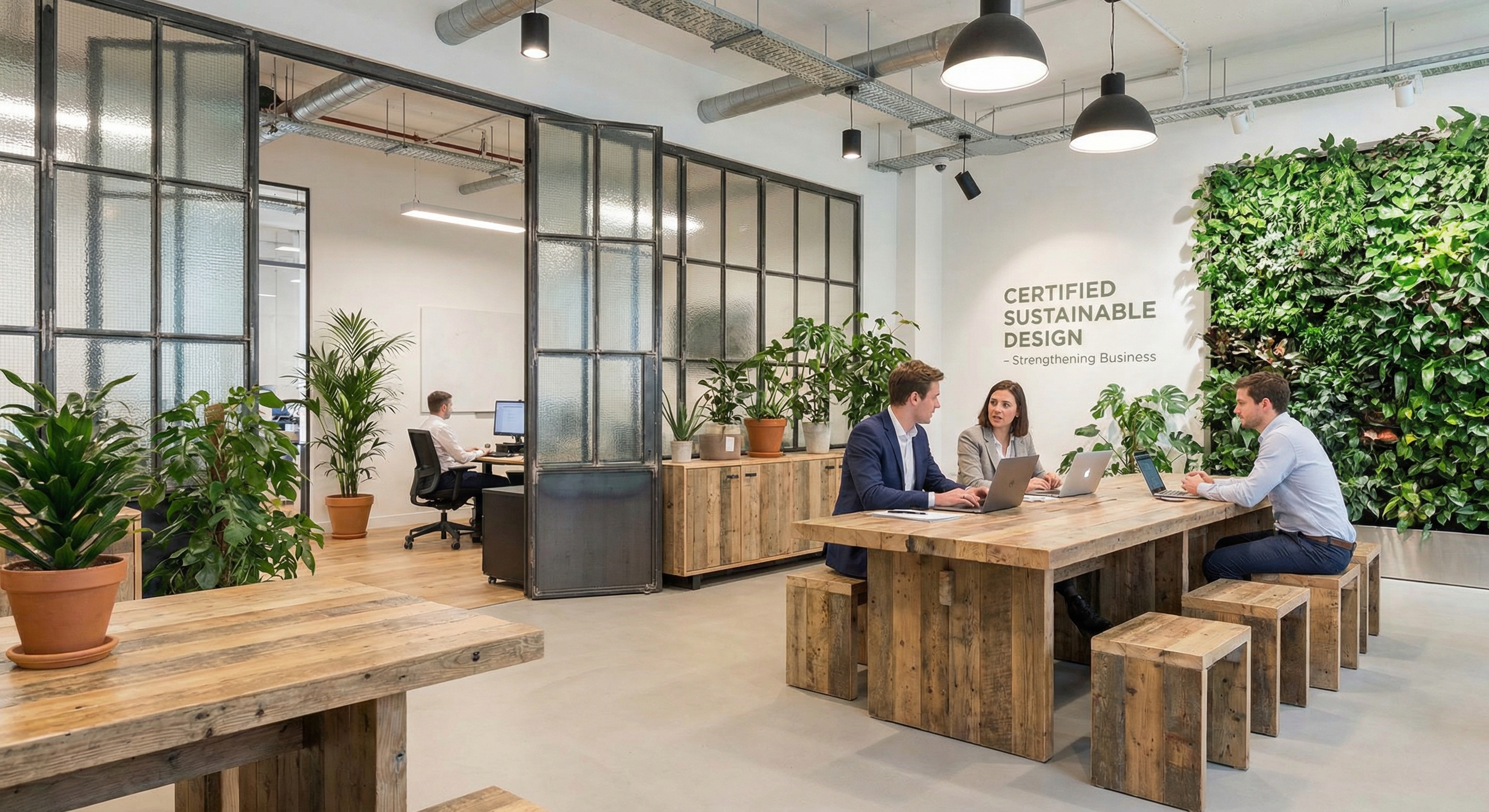 Hållbar kommersiell inredning – miljövänlig design för företag Stockholm