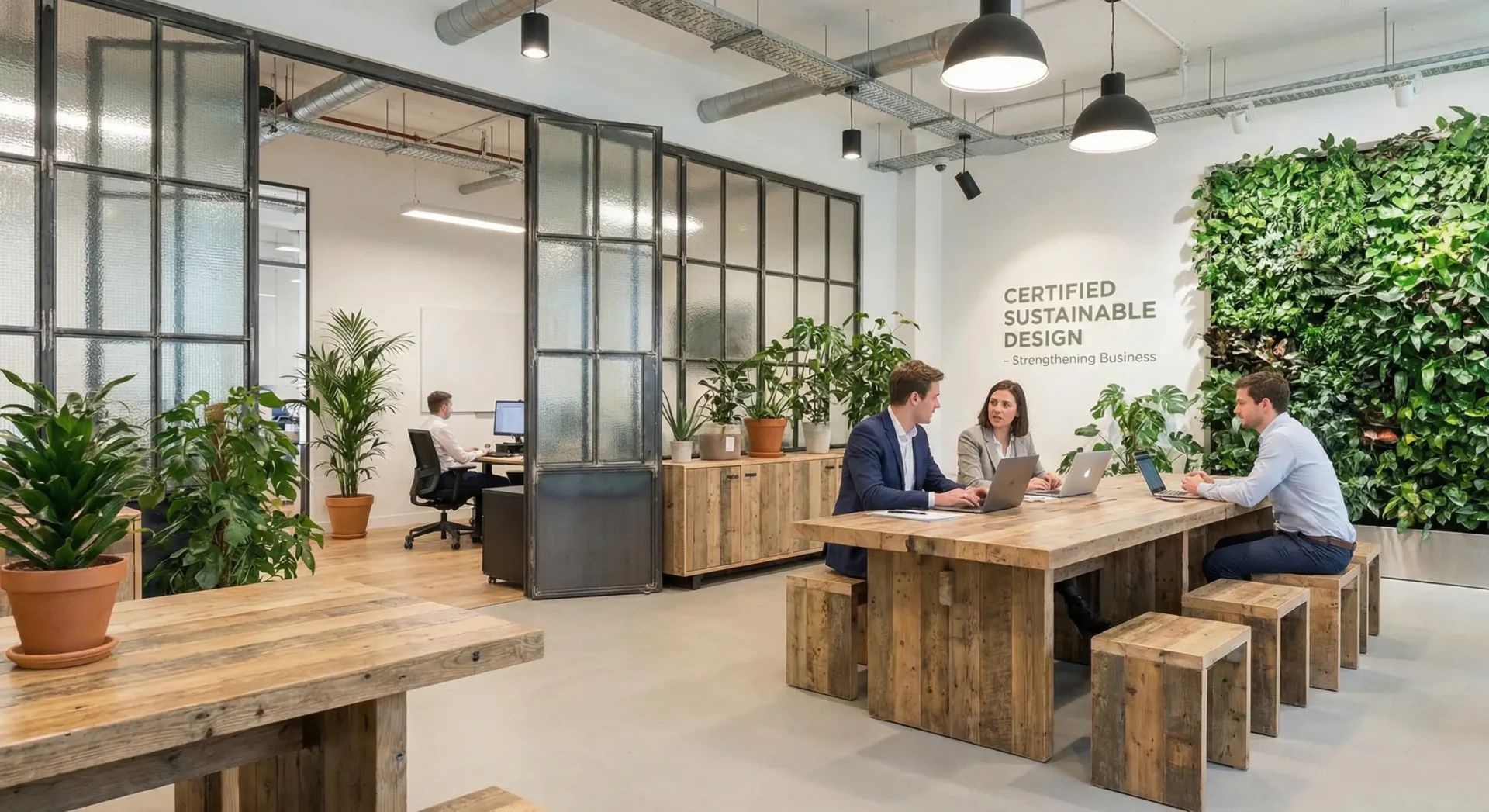 Hållbar kommersiell inredning – miljövänlig design för företag Stockholm