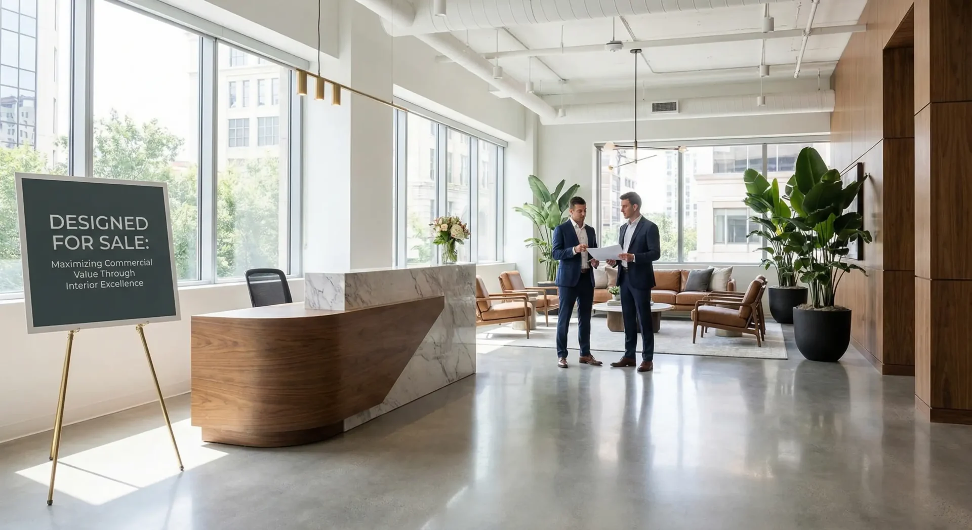 Inredning inför försäljning av kommersiell fastighet – design höjer slutpriset