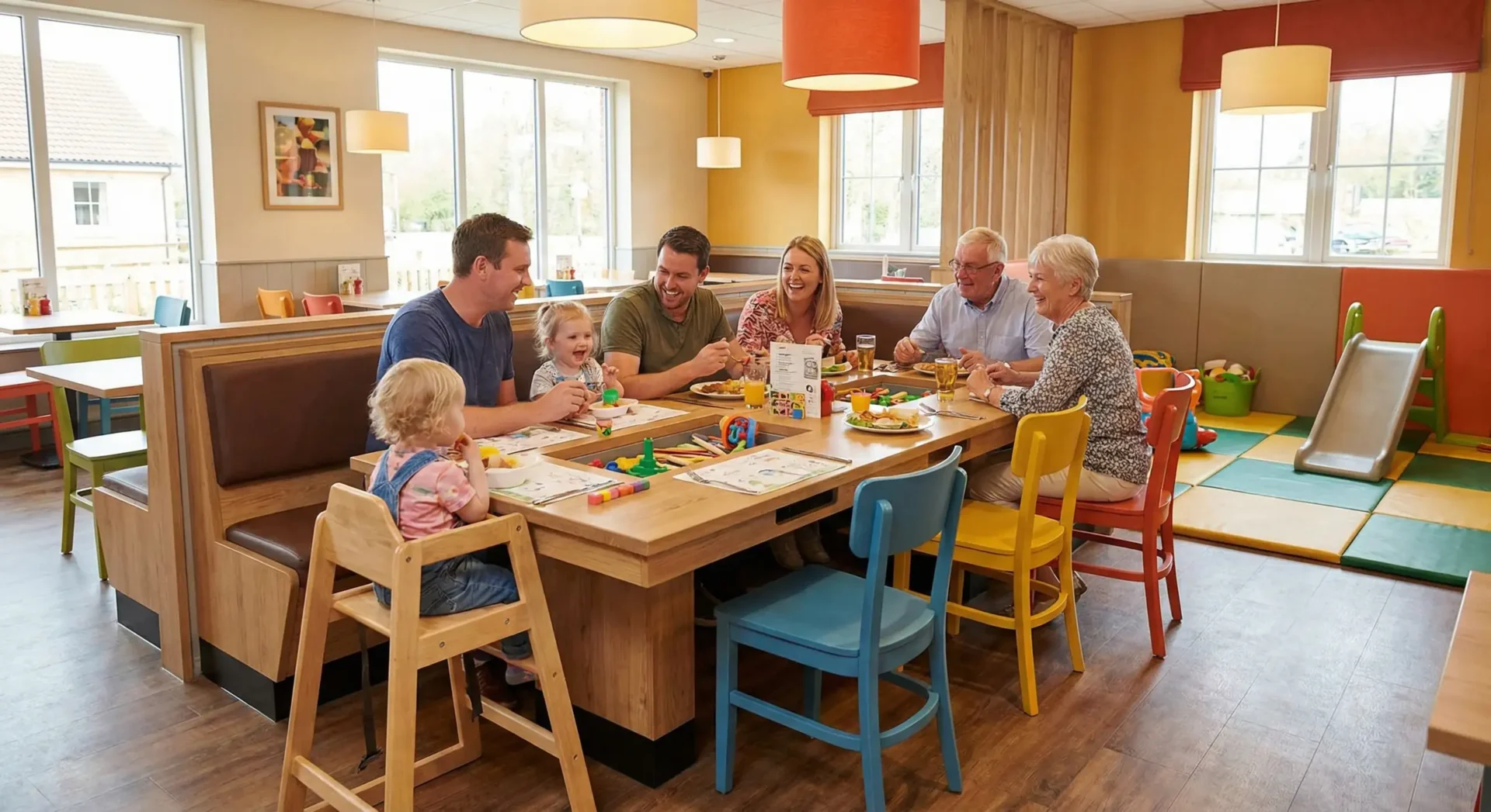 Familjerestaurang inredning – barnvänlig restaurangdesign Sverige